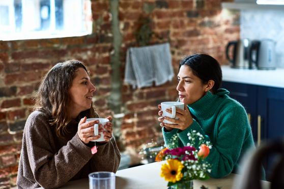 Women having coffee